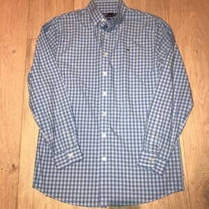 Vineyard Vines West Cay Gingham Whale Shirt XL